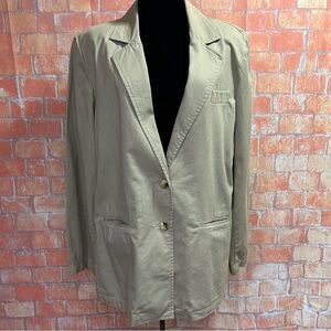 Newport News Vintage Tan Cotton Plus Size Blazer‎